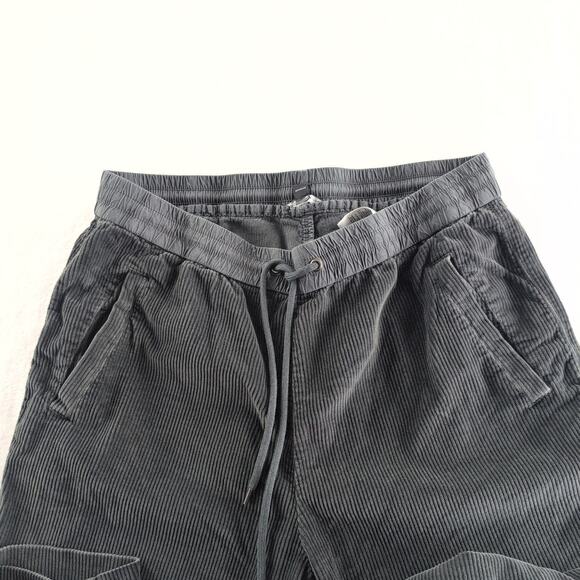 James Perse Wale WideLeg Soft Corduroy Concrete Pigment Pants Women's Large Grey - Picture 2 of 11